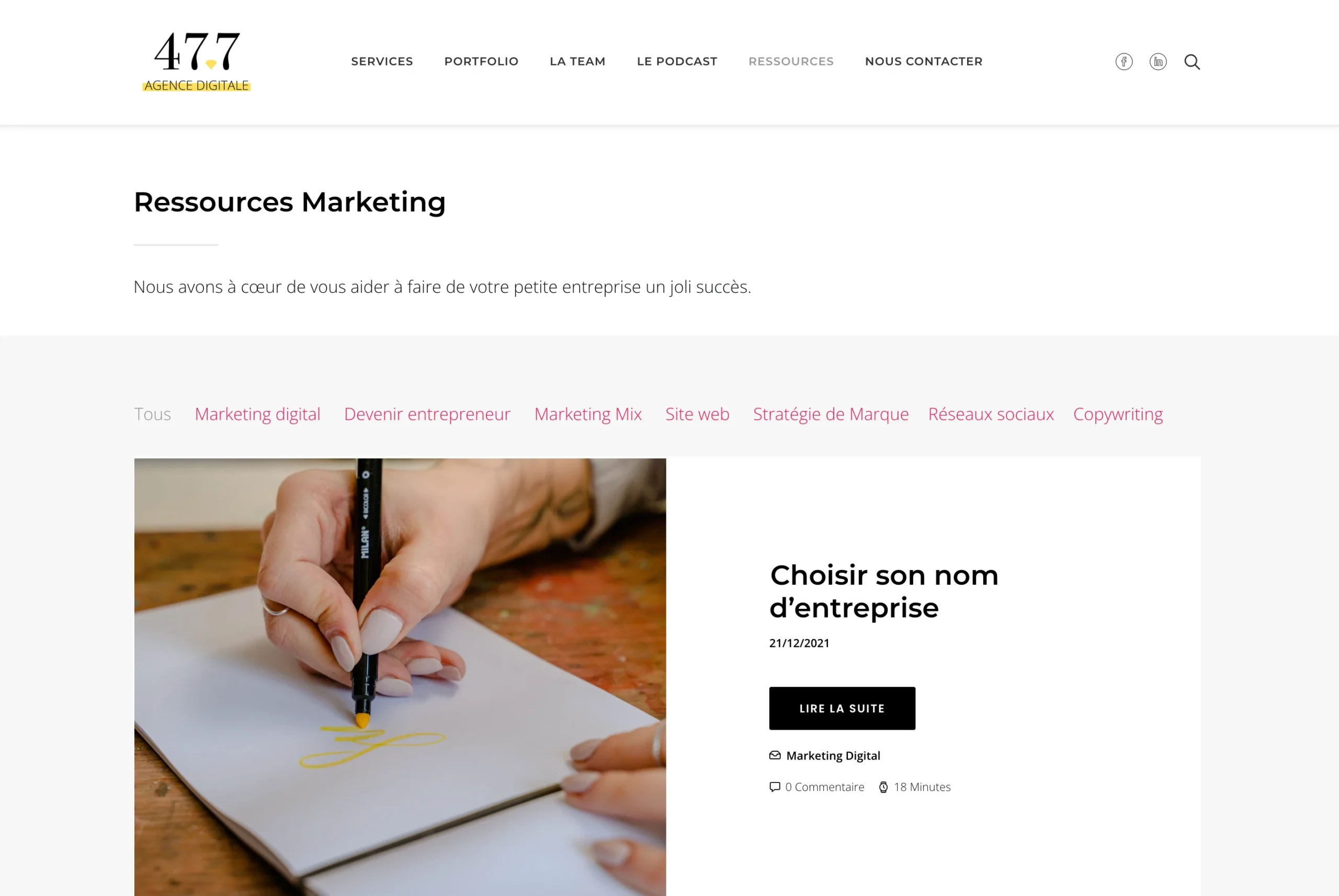 Articles de blog pour indépendants - Agence 47.7 Anna Marketing - Ressources gratuites pour indépendants et PME